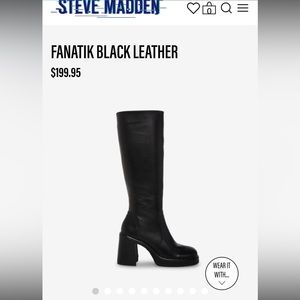 Steve Madden Fanatik Boots Size 8